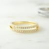 Double band ring with a sleek 4mm width