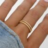 Pavé ring crafted in 925 sterling silver for versatile styling