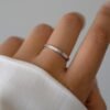 925 Silver Double Band Ring in thick gold plating