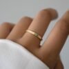 Minimalist double band ring with two-ring appearance