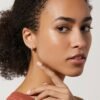 Gold-plated sterling silver earrings with a sleek finish