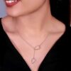 925 Silver Double linked Teardrop Pendant - Image 3