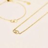 925 Silver Dual Circle Necklace - Image 6