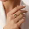 Sterling silver ring with thick gold plating