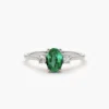 Prong-set ring with a classic three-stone design
