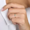 925 Sterling Silver ring with pave-set Premium CZ stones