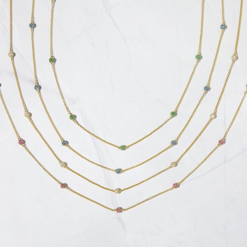 925 Silver Emerald Beaded Necklace