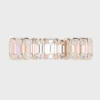 925 Silver Emerald Cut Diamond Eternity Ring