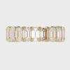 925 Silver Emerald Cut Diamond Eternity Ring - Image 3