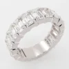 925 Silver Emerald Cut Diamond Eternity Ring - Image 4
