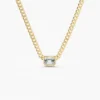 925 Silver Emerald Diamond Necklace - Image 5