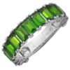 925 Silver Emerald Eternity Band - Image 2