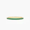 Emerald eternity band in 925 sterling silver