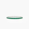 Eternity band ring with premium CZ emerald stones