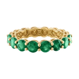 925 Silver Emerald Eternity Band