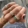 Gold-plated sterling silver ring in eternity style