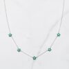 925 Silver Emerald Flower Necklace - Image 3