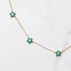 925 Silver Emerald Flower Necklace - Image 5