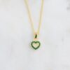 925 Silver Emerald Heart Necklace