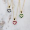 925 Silver Emerald Heart Necklace - Image 2
