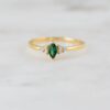 925 Silver Emerald Marquise Ring - Image 6