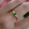 925 Silver Emerald Marquise Ring - Image 7
