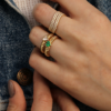 925 Silver Emerald Orbit Ring - Image 3