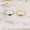 Gold-plated sterling silver ring with minimal elegant design