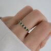 925 Silver Emerald Stacking Ring - Image 2