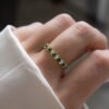 925 Silver Emerald Stacking Ring - Image 4