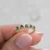 925 Silver Emerald Stacking Ring - Image 6