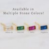 925 Silver stud earrings featuring premium CZ emerald stones