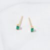 Stud earrings with a simple push-back closure design