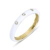 925 Silver Enamel Segments Diamond Ring - Image 3