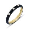 925 Silver Enamel Segments Diamond Ring - Image 4