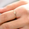 925 Silver Evil Eye Diamond Ring