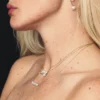 925 Silver Five Pearl Necklace