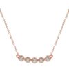 925 Silver Five Stone Bar Necklace featuring five cubic zirconia stones