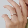 925 Silver Five Stone Diamond Ring