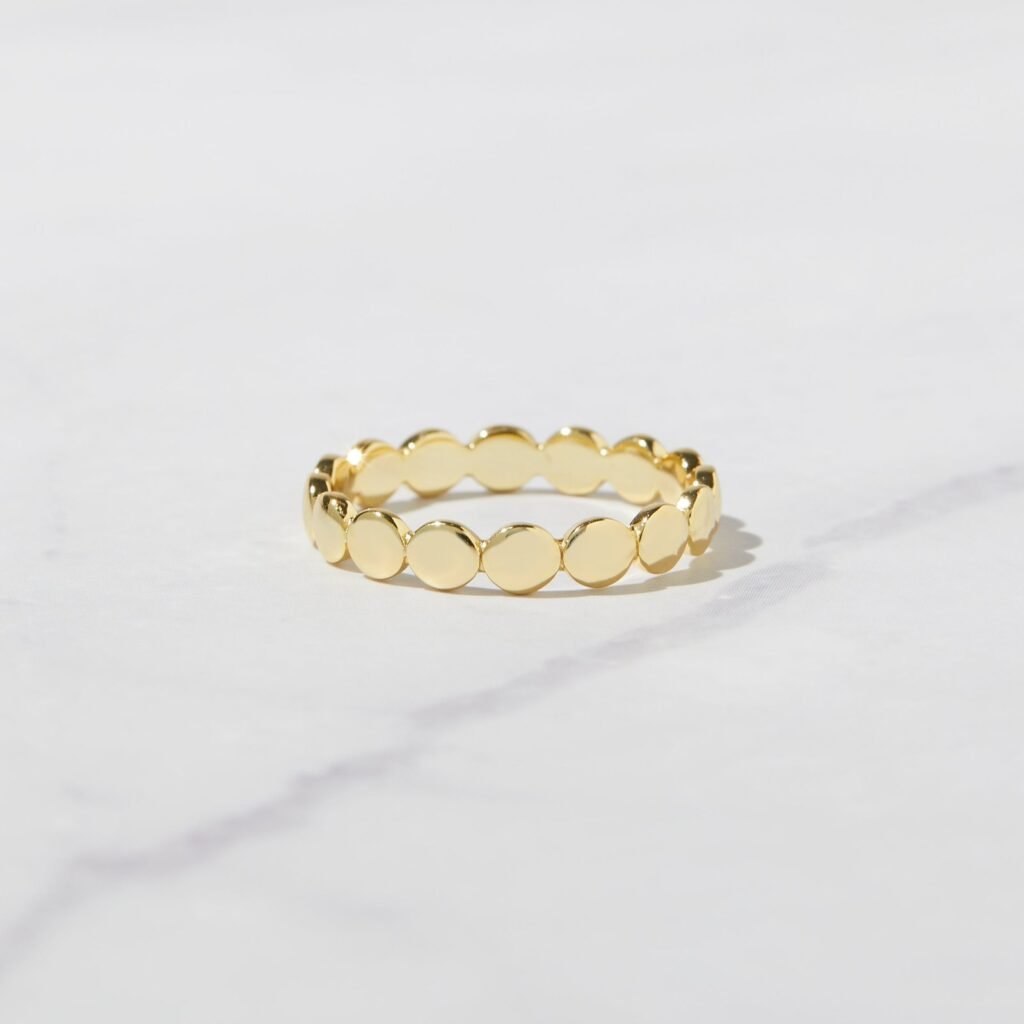 925 Silver Flat Beaded Ring
