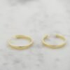 925 Silver Flat Hoop Earrings - Image 4