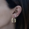 925 Silver Flat Hoop Earrings - Image 5