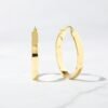 925 Silver Flat Hoop Earrings - Image 6