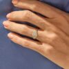 925 silver flat pave signet ring with a modern silhouette