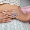 925 Silver Floral Cocktail Ring - Image 2
