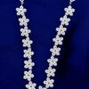 925 Silver Flower Diamond Necklace Set