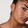 925 Silver Flower Stud Earrings in sterling silver with gold plating