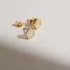 925 Silver Flower Stud Earrings with premium CZ diamond stones