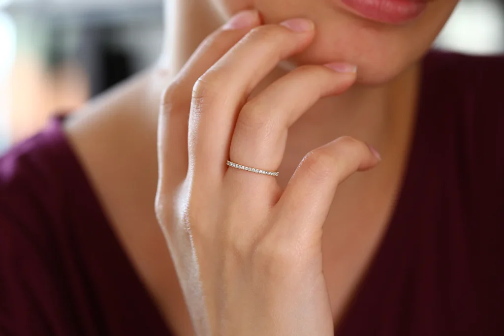 925 Silver Full Eternity Diamond Ring