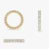 Full eternity ring design with polished gold plating